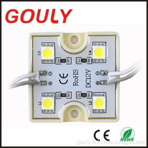 Injection Waterproof LED Module with 5050 SMD 4-LED, 12V DC Water-resistant Drive